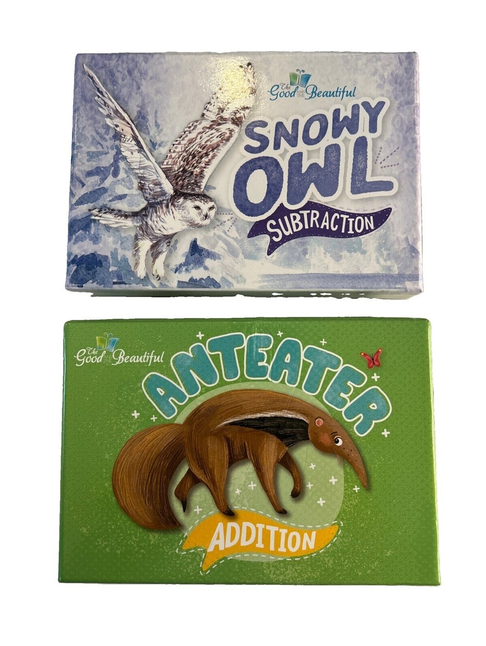 The Good and the Beautiful Anteater Addition & Snowy Owl Subtraction Math Games